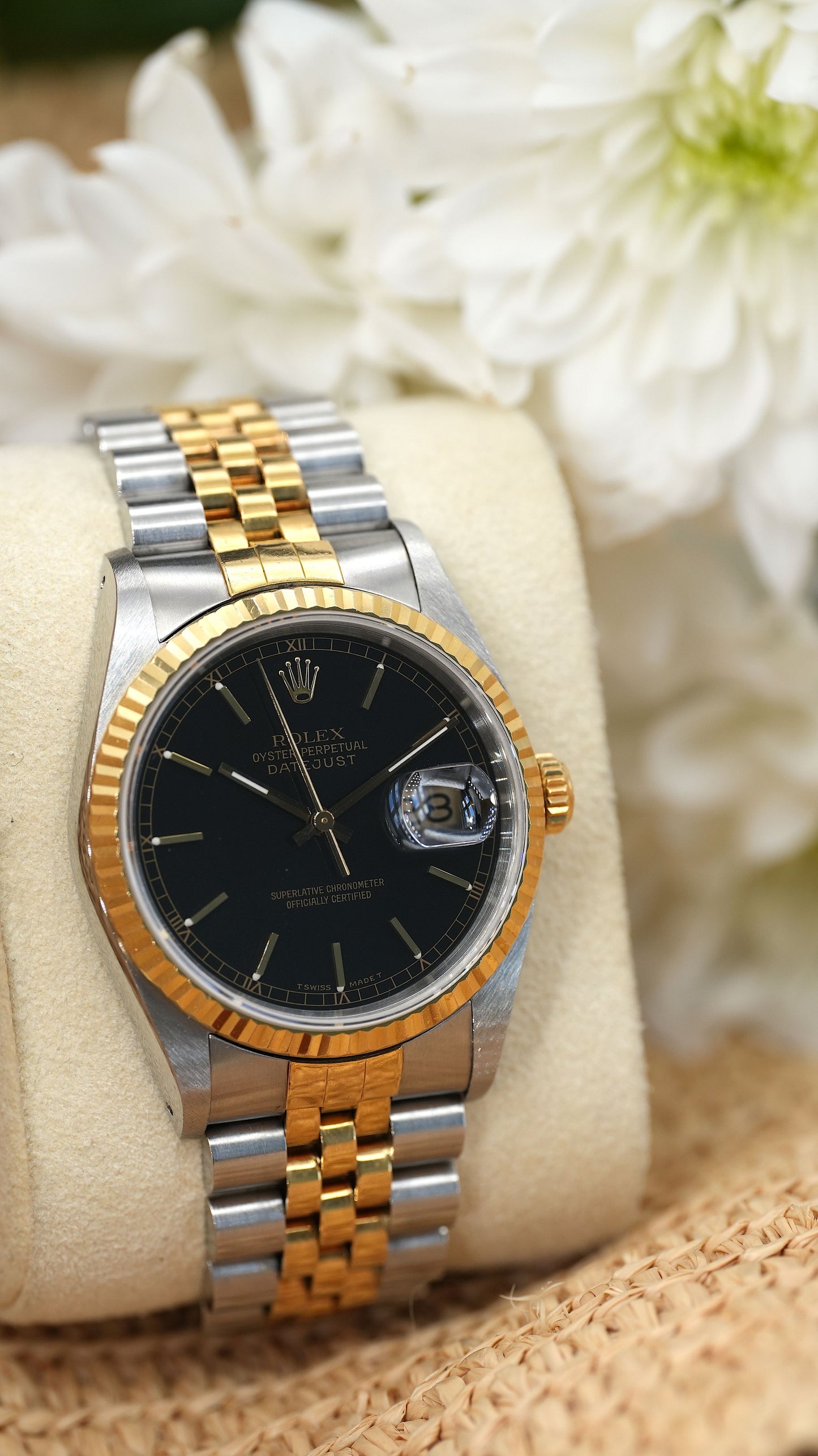 Rolex OP Datejust 36 mm 16233 Bi Color | Jubilee Steel/Gold 18 kt 62523 | Serial: E862XXX | 1990 | Tritium