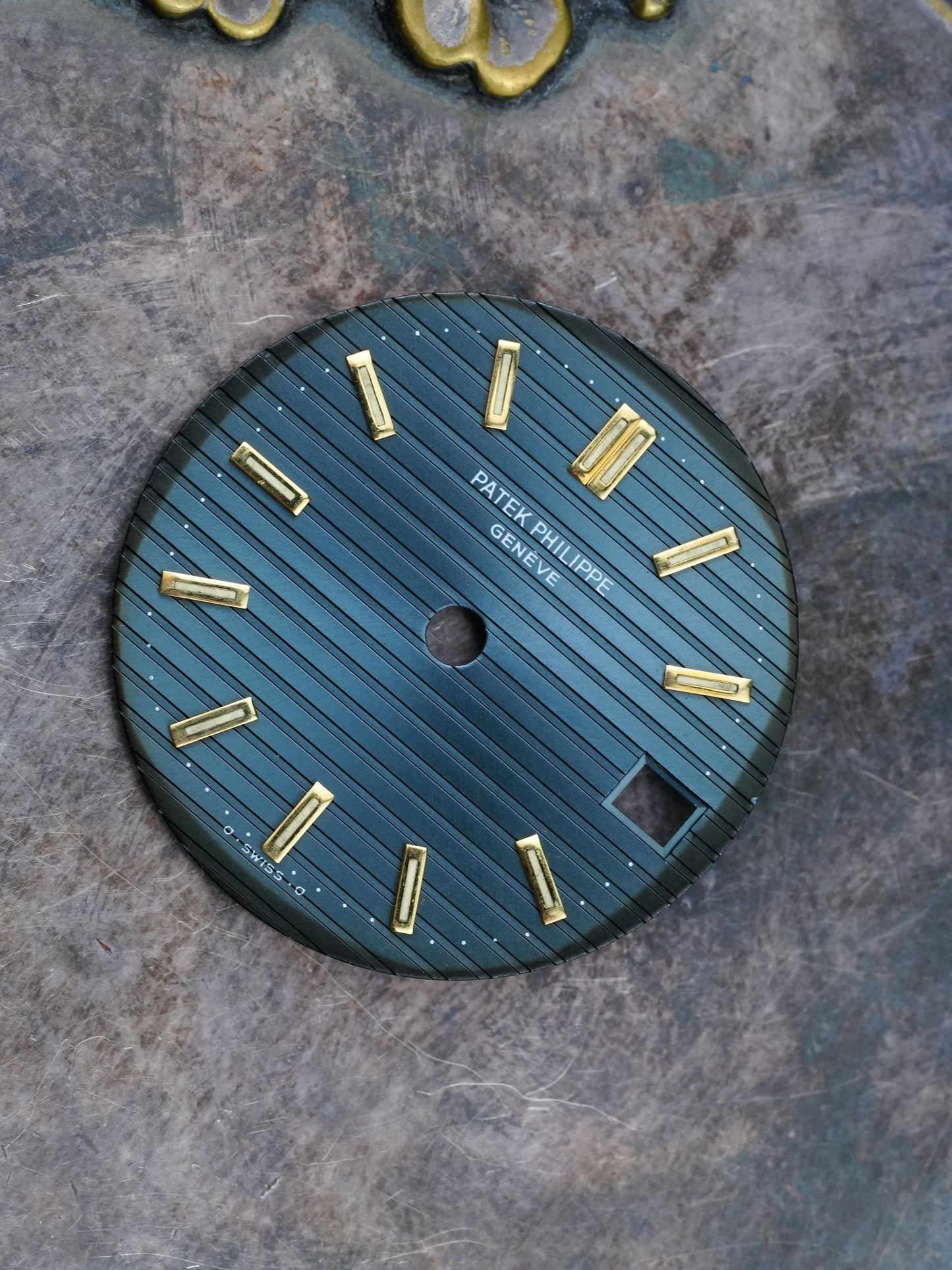 Patek Philippe blue Sigma dial for Nautilus yellow gold 3800J Tritium Gold Version Faded Blue