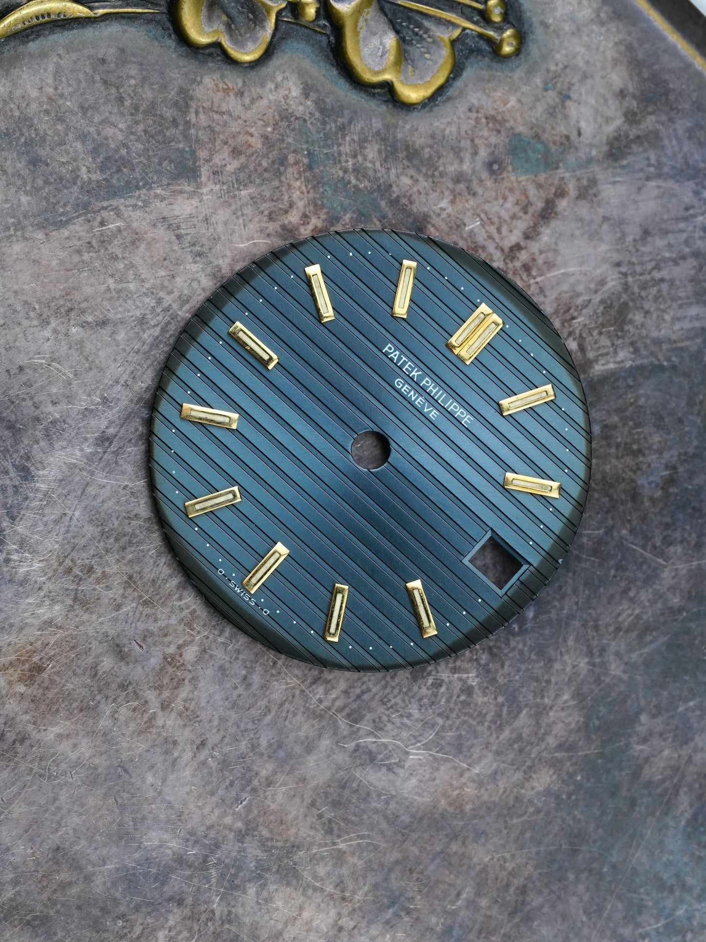 Patek Philippe blue Sigma dial for Nautilus yellow gold 3800J Tritium Gold Version Faded Blue