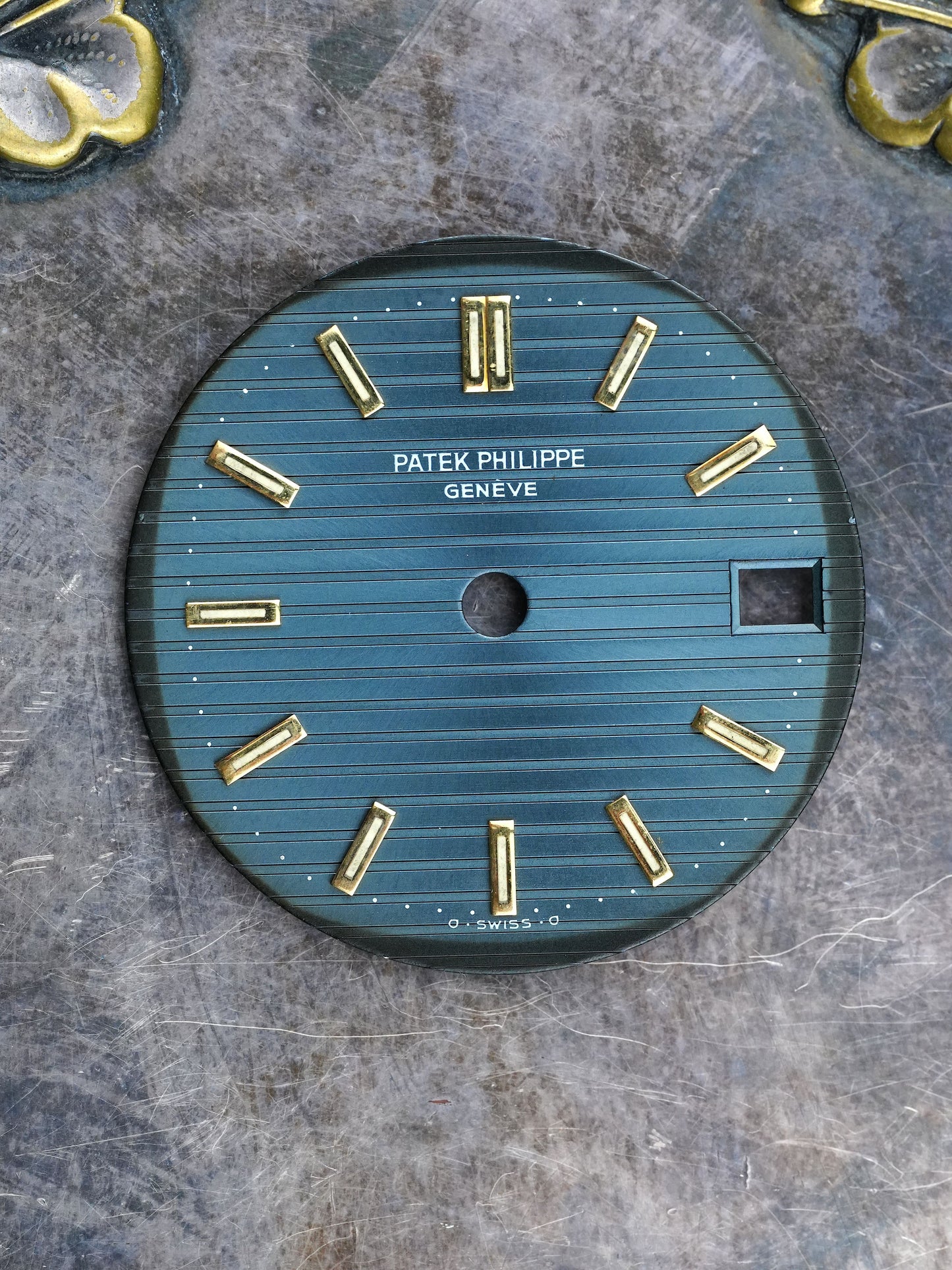 Patek Philippe blue Sigma dial for Nautilus yellow gold 3800J Tritium Gold Version Faded Blue