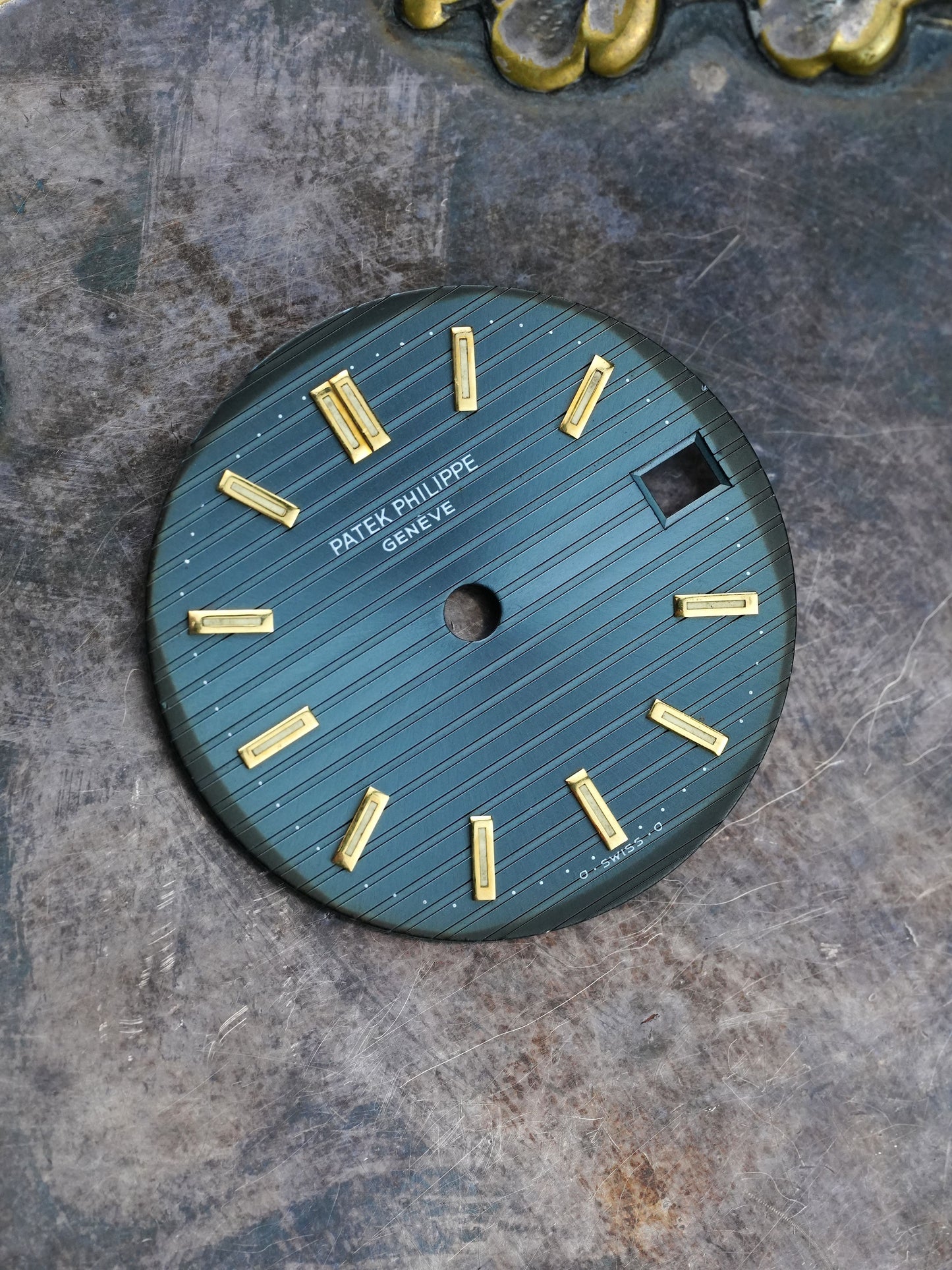 Patek Philippe blue Sigma dial for Nautilus yellow gold 3800J Tritium Gold Version Faded Blue