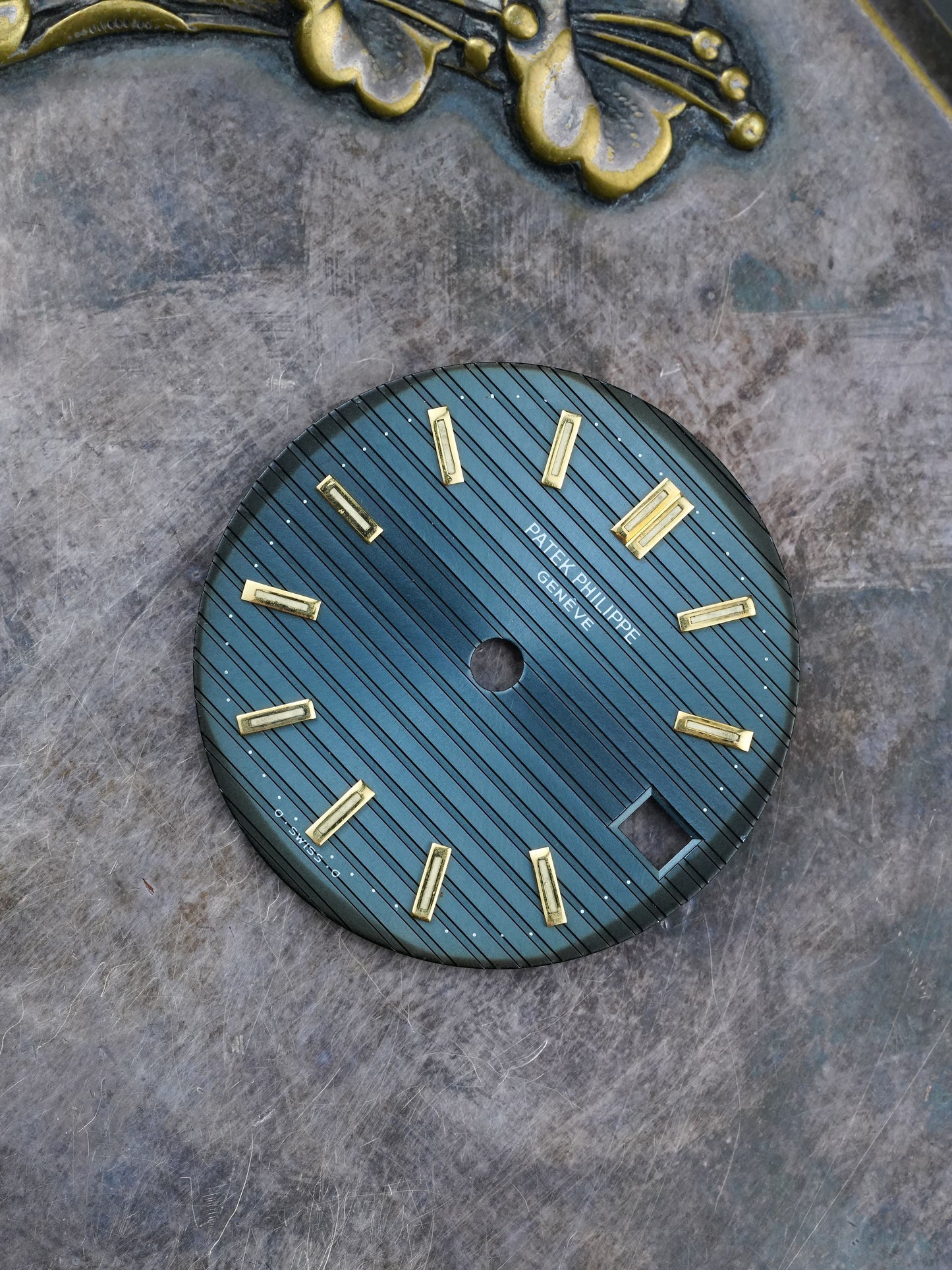 Patek Philippe blue Sigma dial for Nautilus yellow gold 3800J Tritium Gold Version Faded Blue