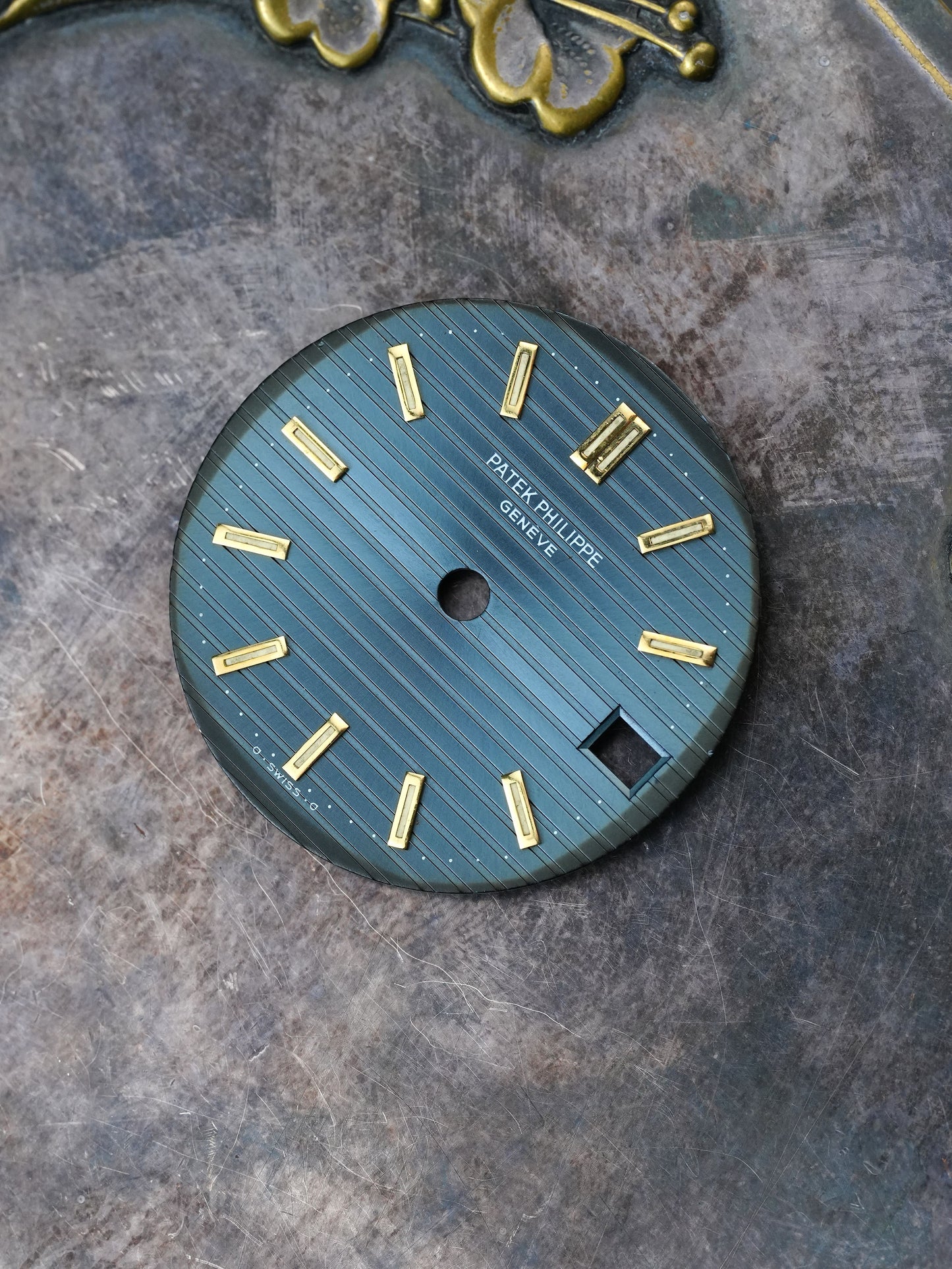 Patek Philippe blue Sigma dial for Nautilus yellow gold 3800J Tritium Gold Version Faded Blue