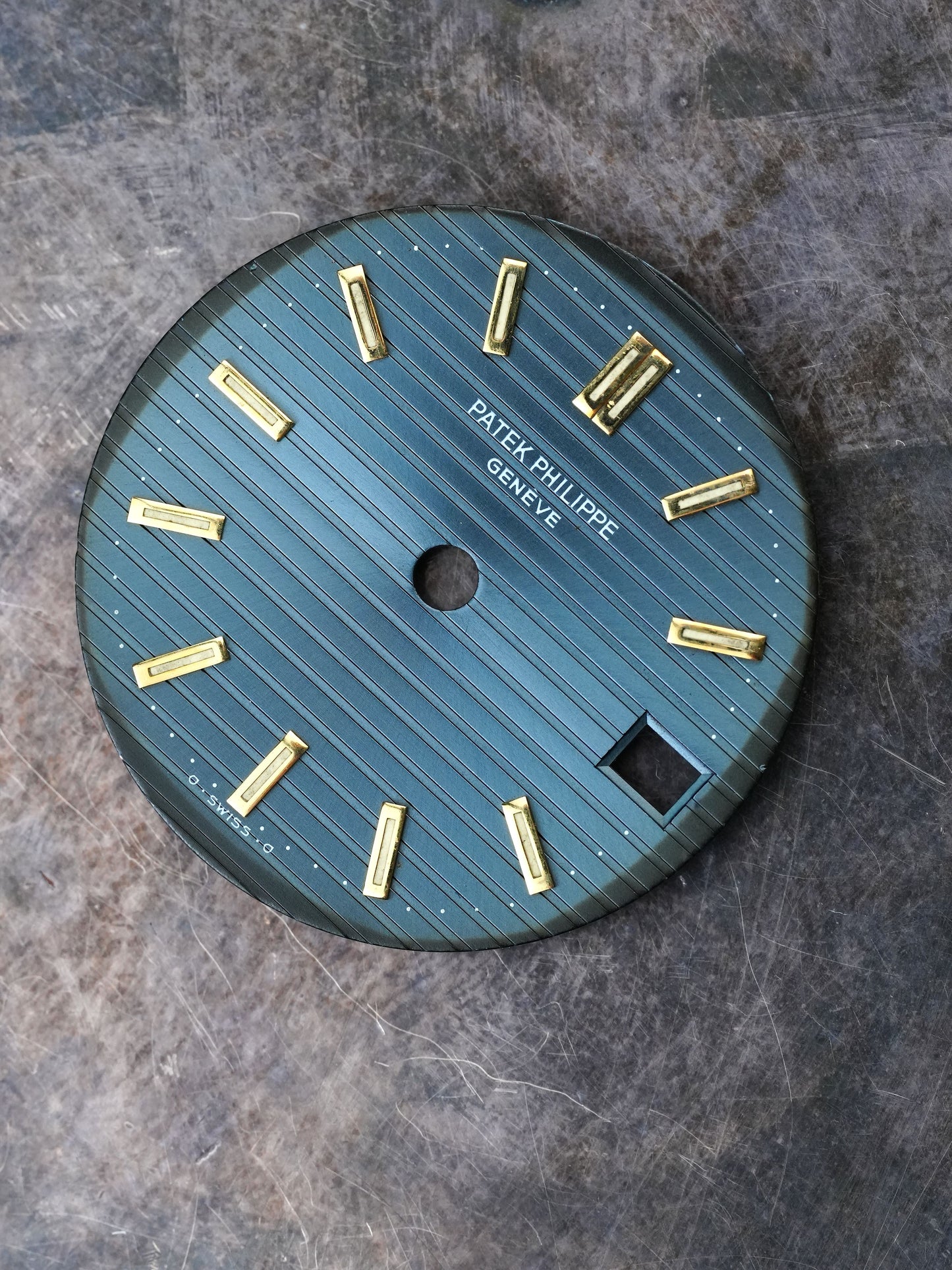 Patek Philippe blue Sigma dial for Nautilus yellow gold 3800J Tritium Gold Version Faded Blue