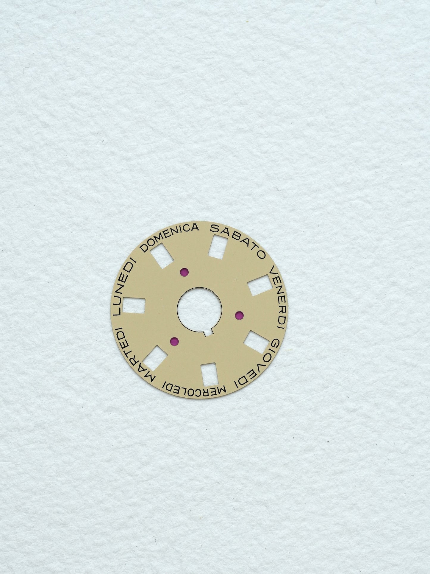 Rolex NOS Tagesscheibe "Italienisch" beige für Kaliber 3055 | 3035