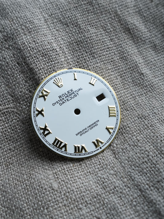 Rolex Zifferblatt Weiß „White Roman“ für Datejust 36 mm Ref. 126223