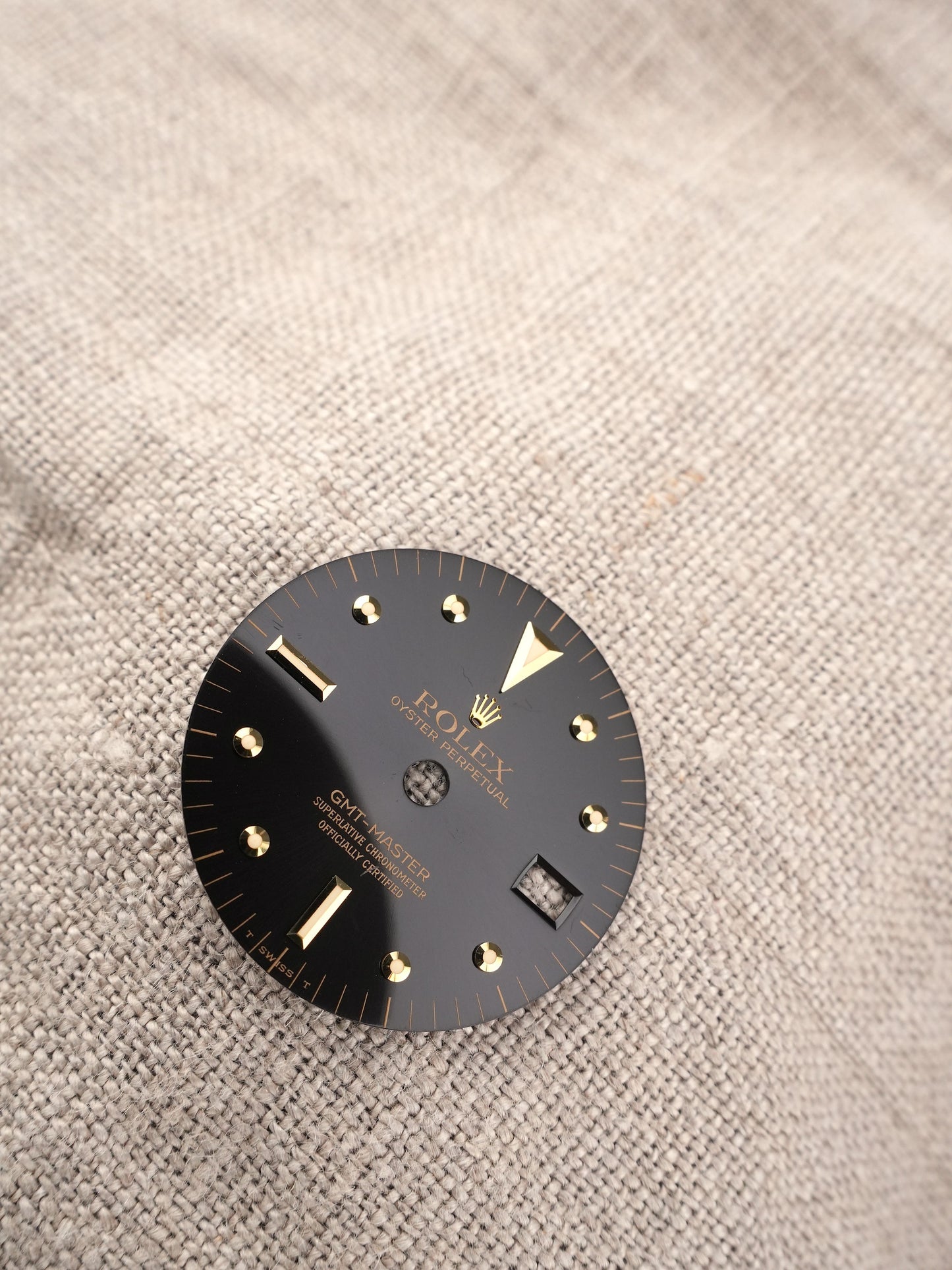 Rolex Zifferblatt Schwarz „Nipple Dial“ für GMT-Master Ref. 1675/3 | 1675/8 Tritium