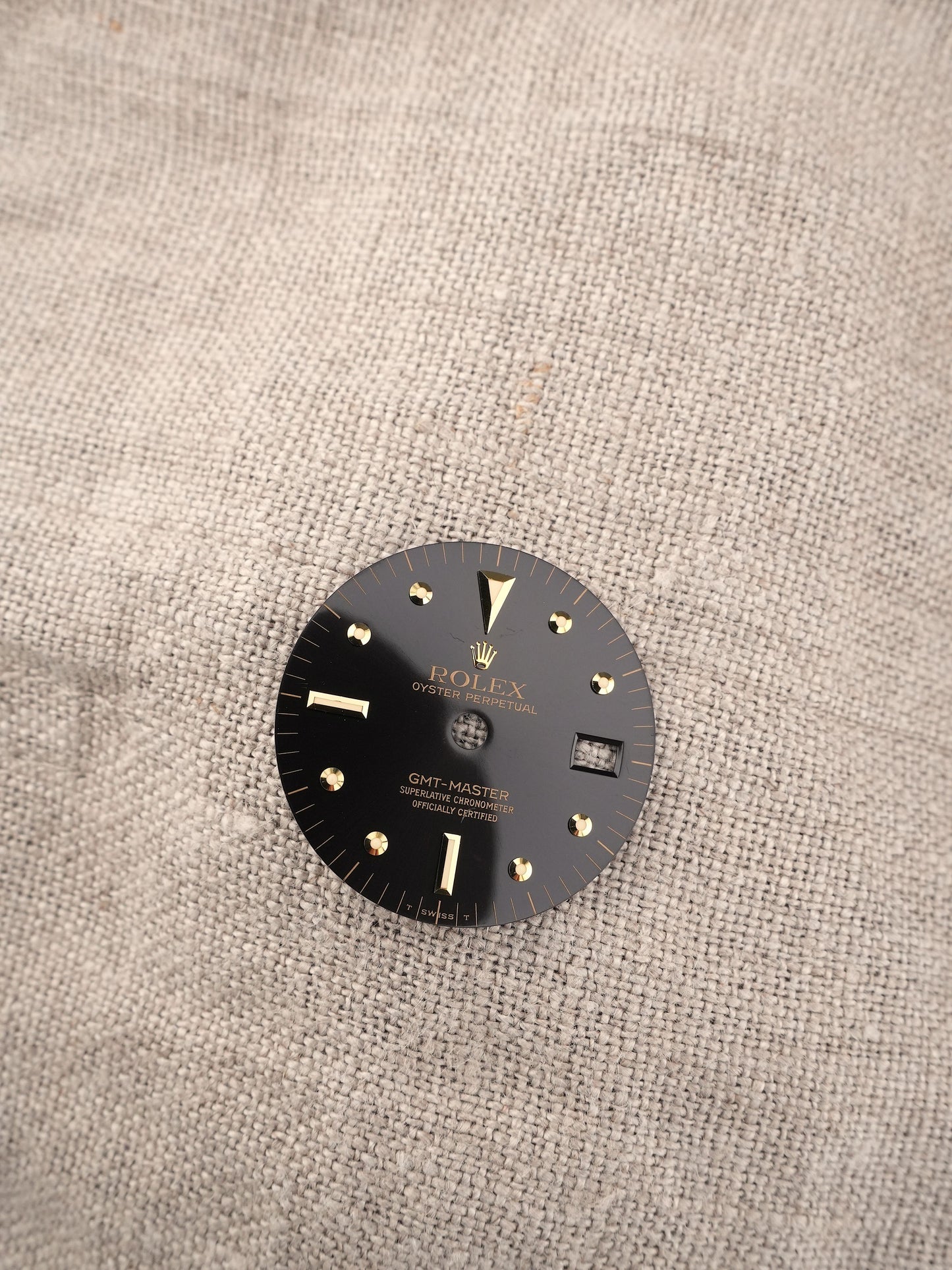 Rolex Zifferblatt Schwarz „Nipple Dial“ für GMT-Master Ref. 1675/3 | 1675/8 Tritium