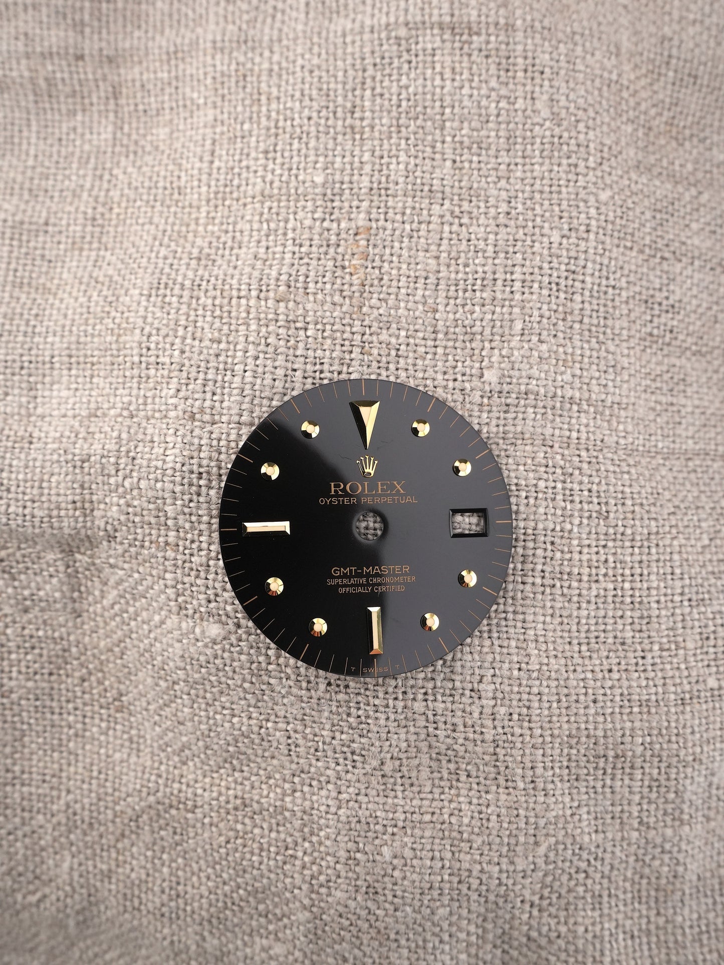 Rolex Zifferblatt Schwarz „Nipple Dial“ für GMT-Master Ref. 1675/3 | 1675/8 Tritium