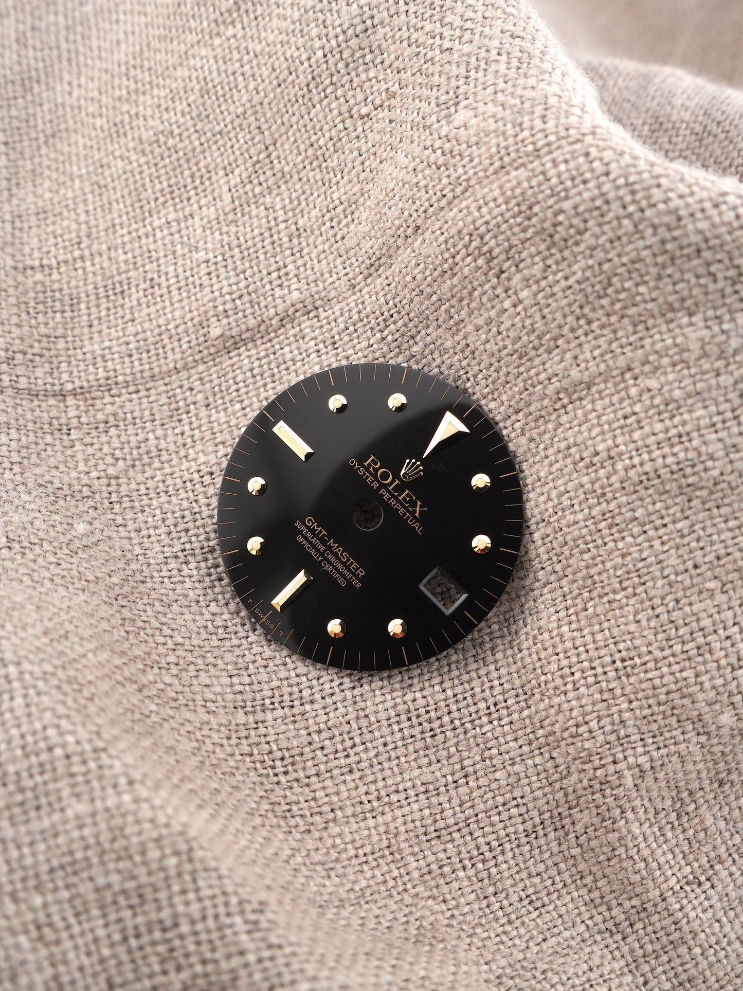 Rolex Zifferblatt Schwarz „Nipple Dial“ für GMT-Master Ref. 1675/3 | 1675/8 Tritium