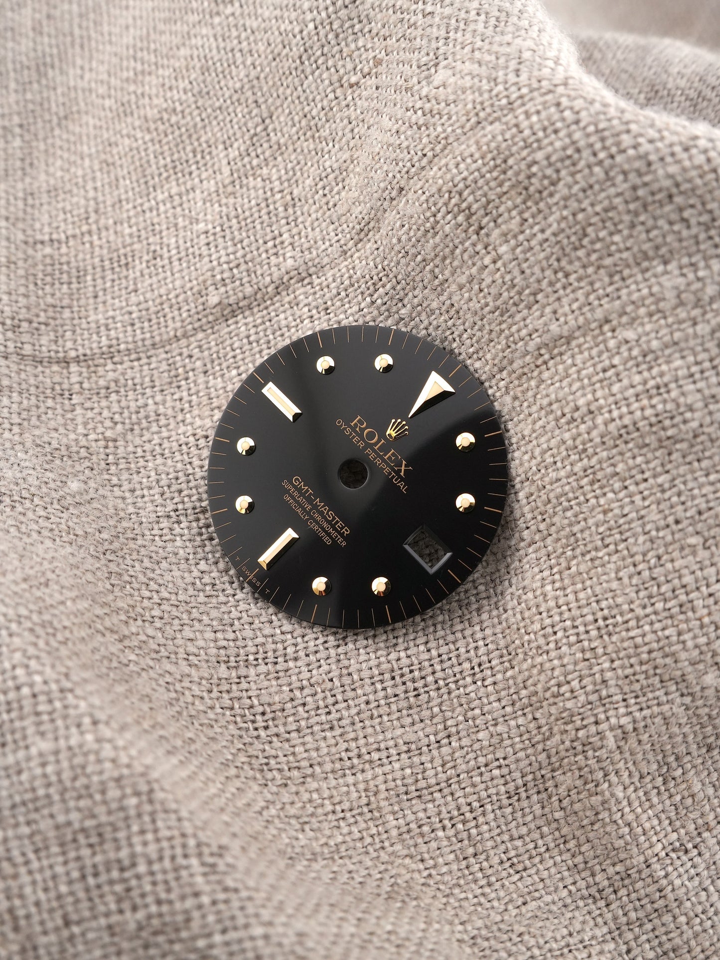 Rolex Zifferblatt Schwarz „Nipple Dial“ für GMT-Master Ref. 1675/3 | 1675/8 Tritium