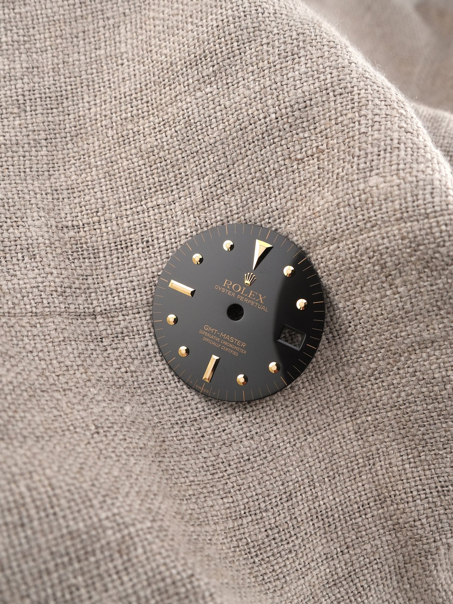 Rolex Zifferblatt Schwarz „Nipple Dial“ für GMT-Master Ref. 1675/3 | 1675/8 Tritium