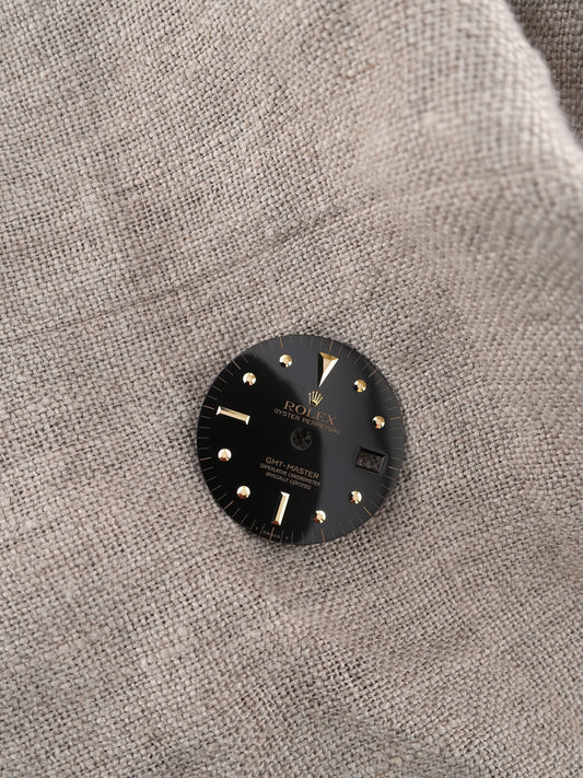 Rolex Zifferblatt Schwarz „Nipple Dial“ für GMT-Master Ref. 1675/3 | 1675/8 Tritium