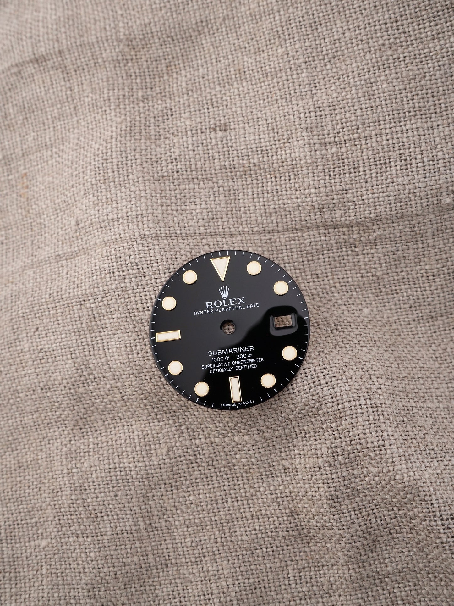 Rolex Dial Black for Yellow Gold & Steel-Gold Submariner 116613 | 116618 Chromalight
