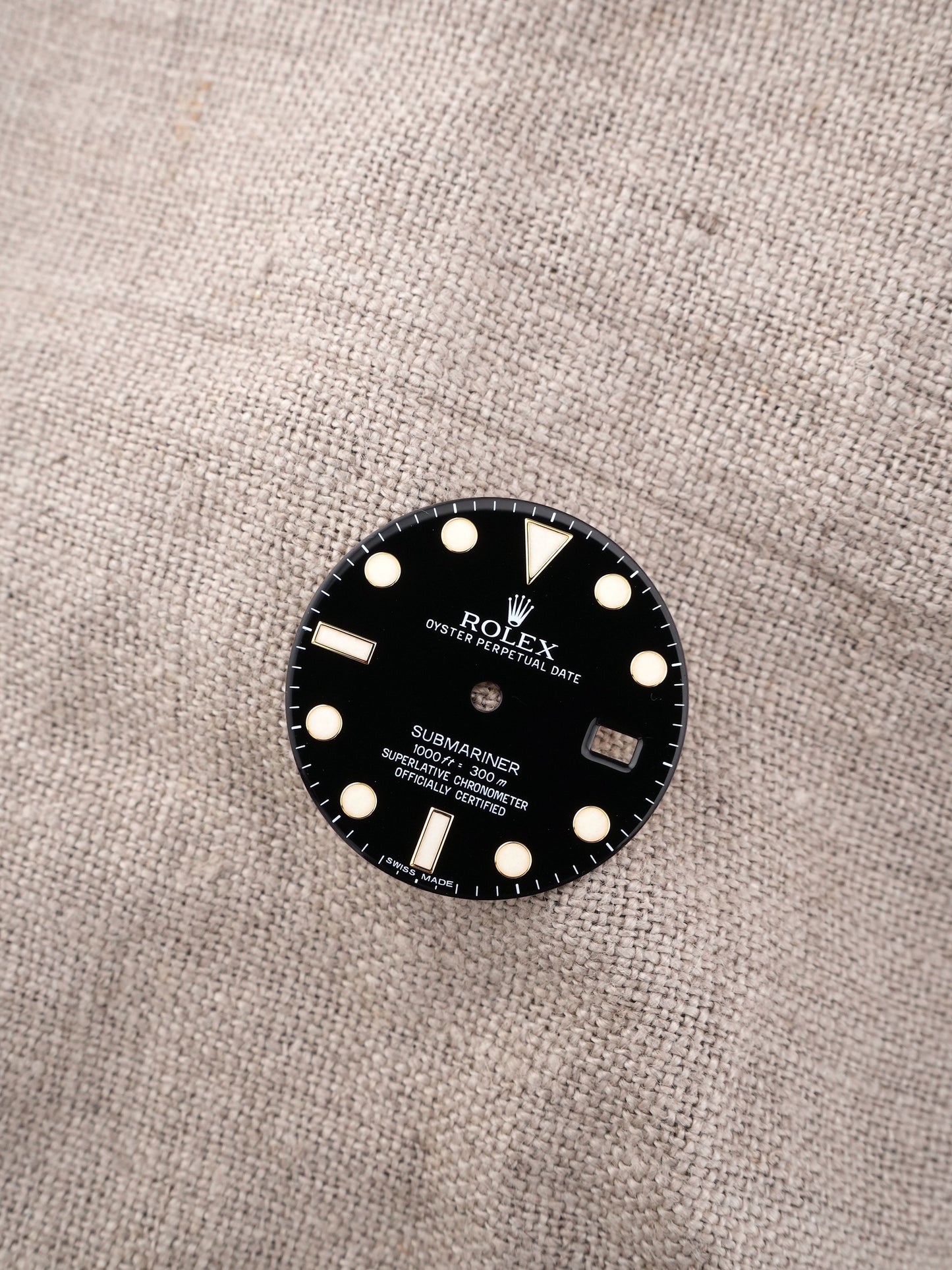 Rolex Dial Black for Yellow Gold & Steel-Gold Submariner 116613 | 116618 Chromalight
