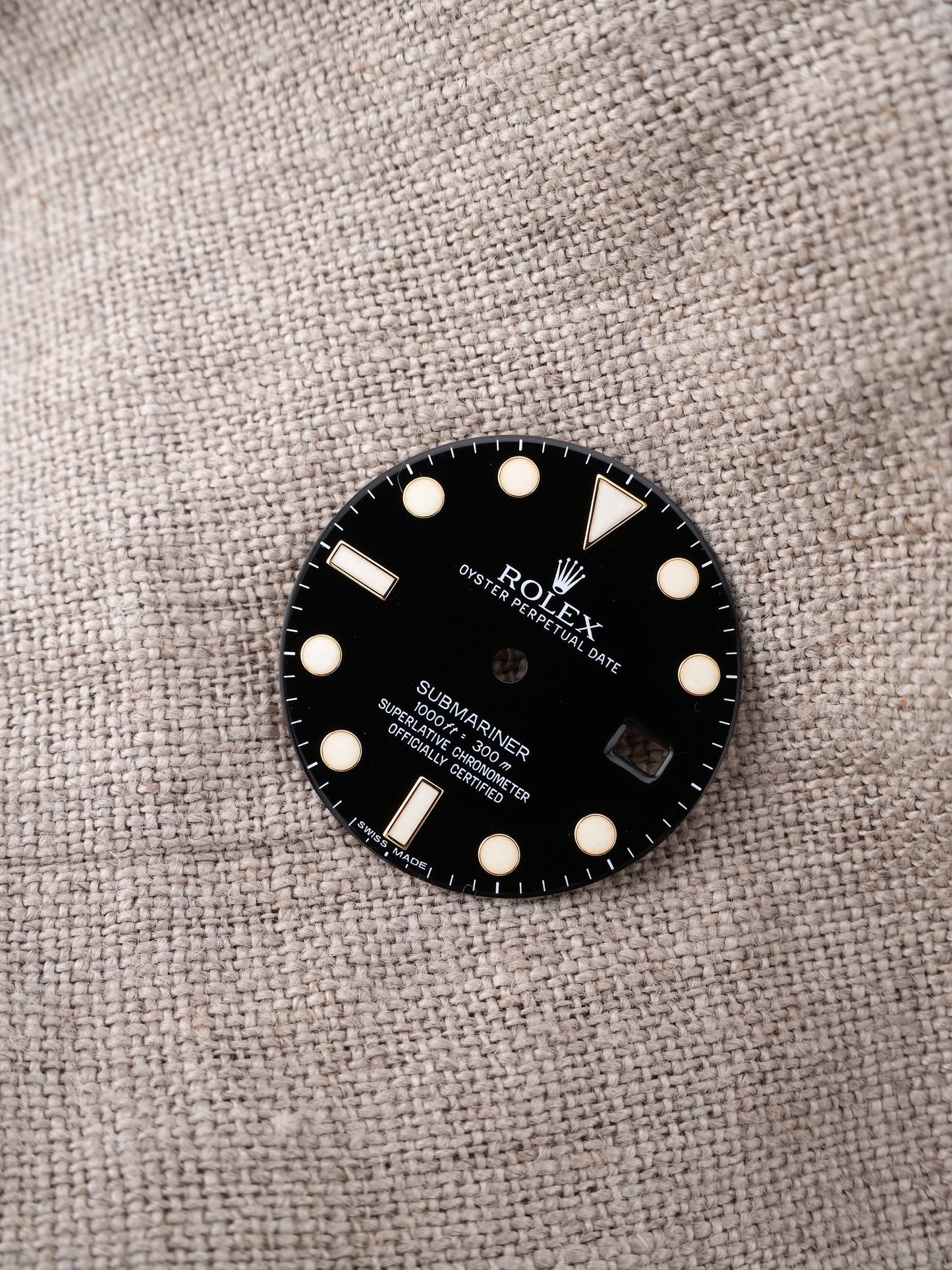 Rolex Dial Black for Yellow Gold & Steel-Gold Submariner 116613 | 116618 Chromalight