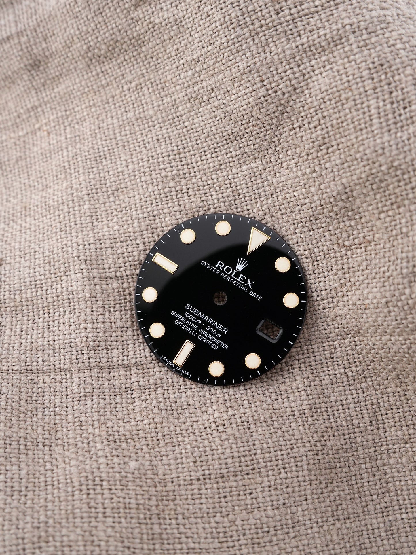 Rolex Dial Black for Yellow Gold & Steel-Gold Submariner 116613 | 116618 Chromalight