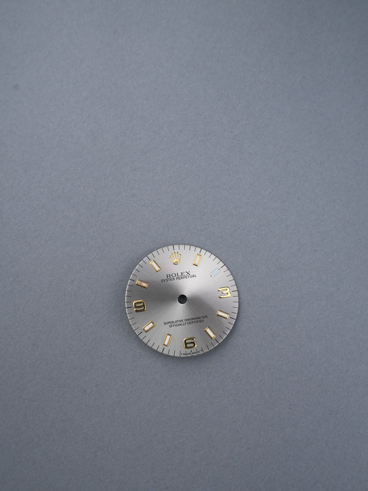 Rolex Silber Zifferblatt für Oyster Perpetual Medium Gelbgold