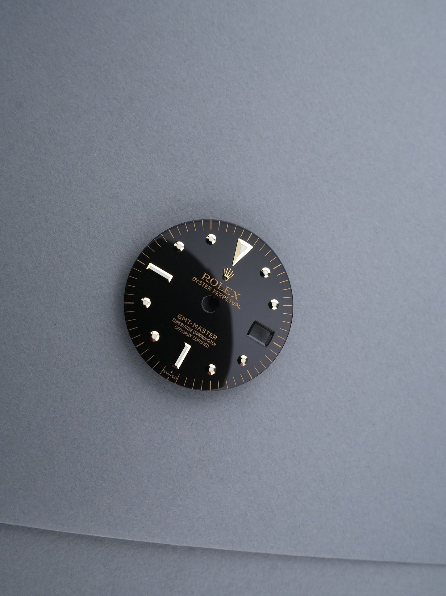 Rolex NOS Zifferblatt Schwarz „Nipple Dial“ Swiss Only Service Dial für GMT-Master Ref. 1675/3 | 1675/8