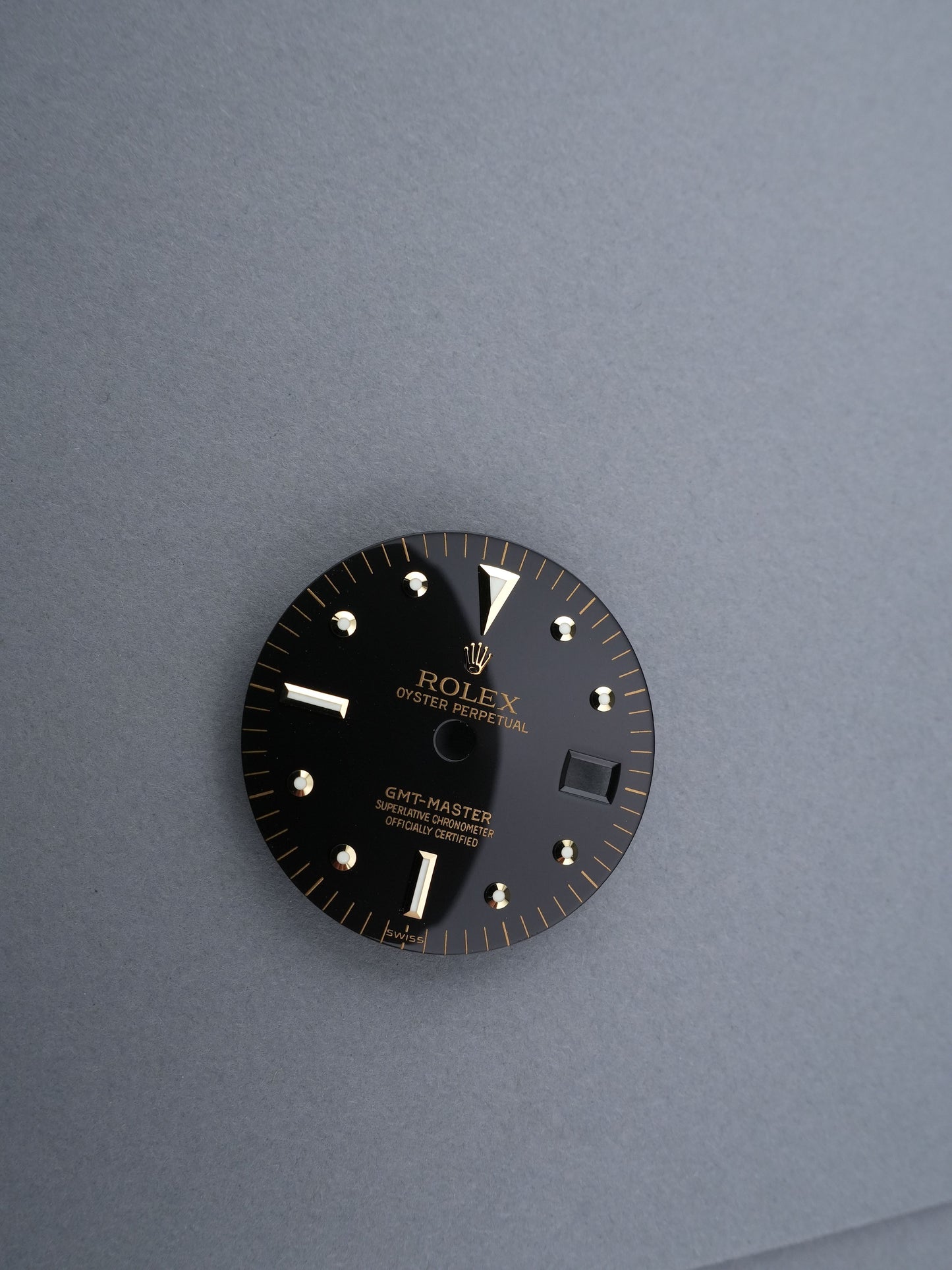 Rolex NOS Zifferblatt Schwarz „Nipple Dial“ Swiss Only Service Dial für GMT-Master Ref. 1675/3 | 1675/8