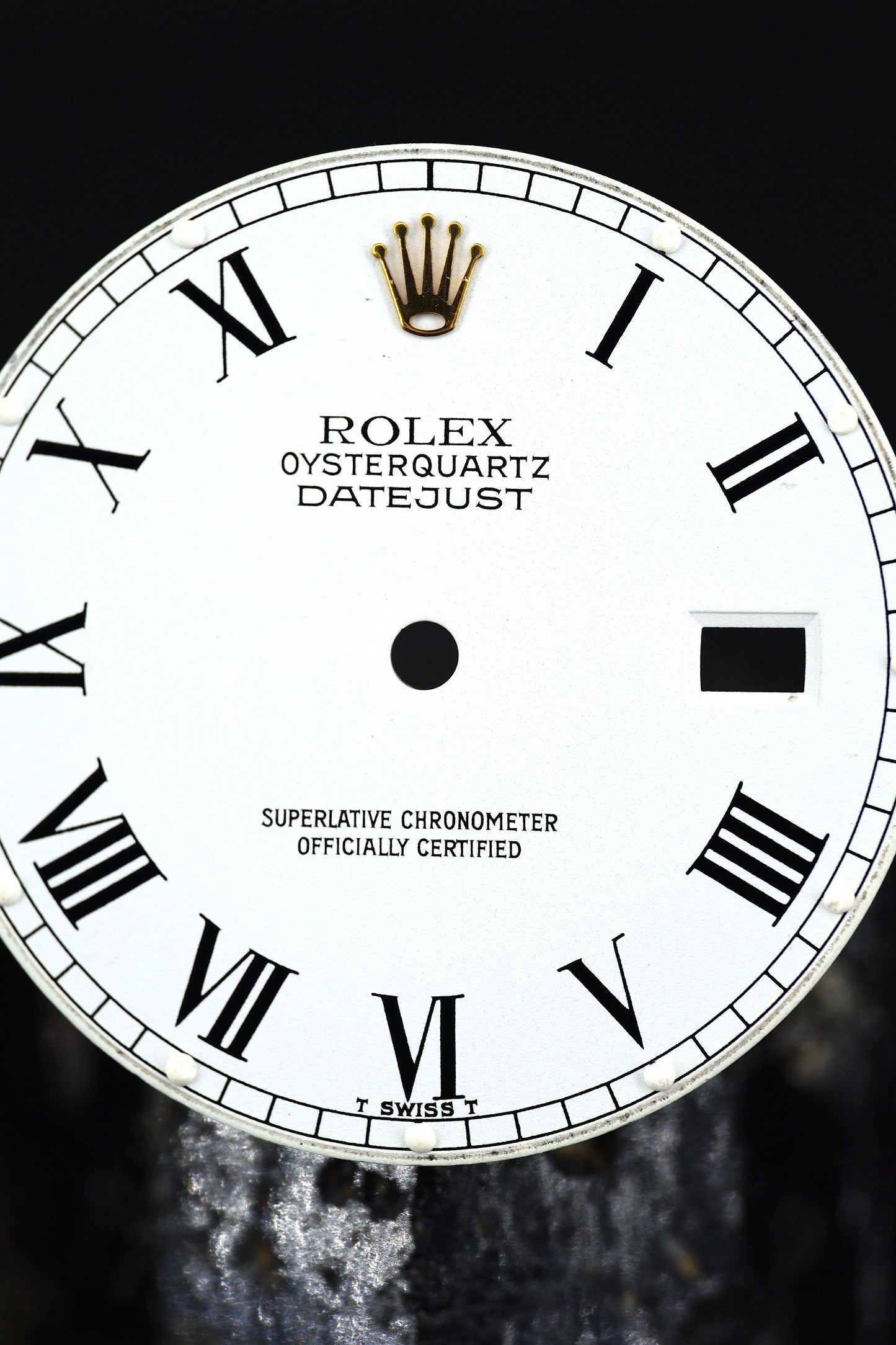 Rolex Dial Buckley white for Oysterquartz Datejust 36 mm 17013 Tritium