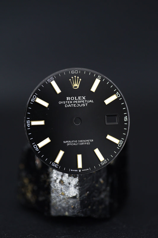 Rolex Zifferblatt schwarz für OP Datejust 41 mm 126333 Chromalight