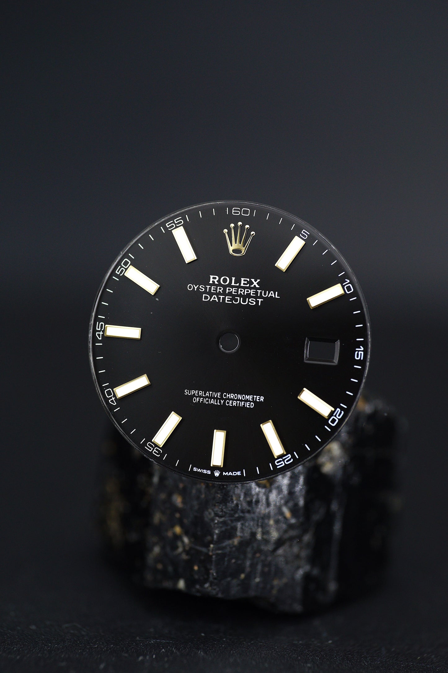 Rolex Zifferblatt schwarz für OP Datejust 41 mm 126333 Chromalight