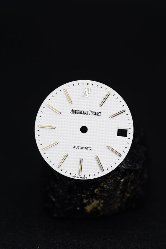 Audemars Piguet NOS weißes Zifferblatt für Royal Oak 14790 MK2 Tritium 26,8mm Durchmesser