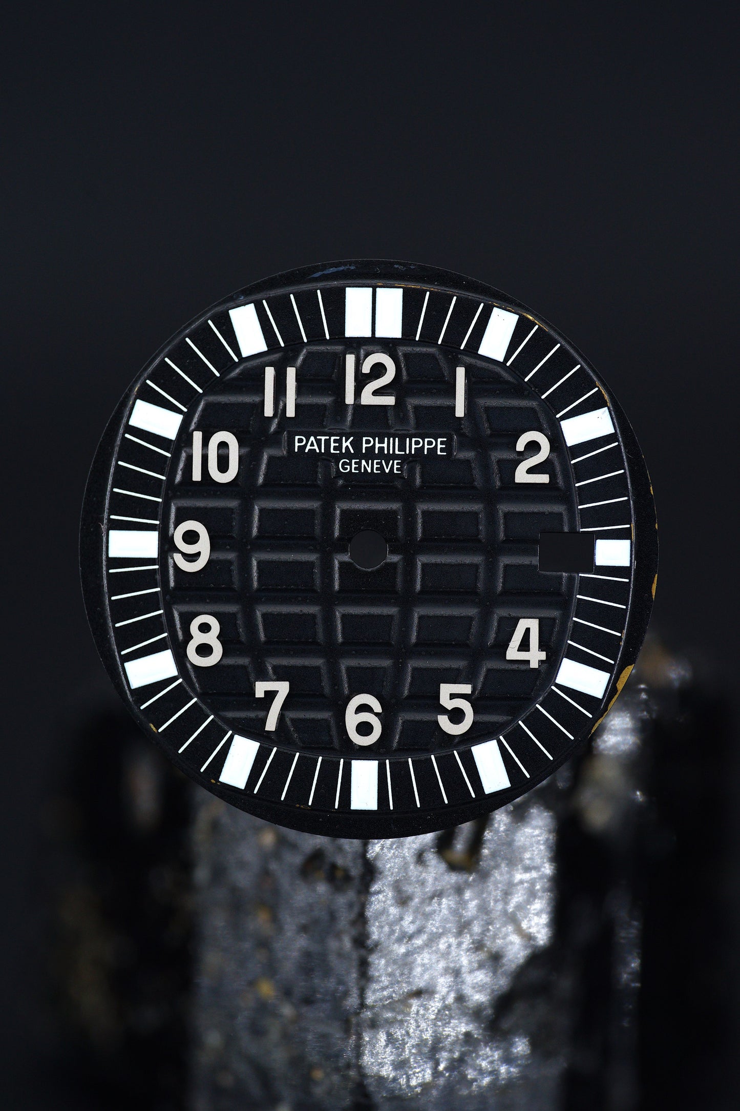 Patek Philippe Zifferblatt schwarz für Aquanaut Quartz 5067A Luminova