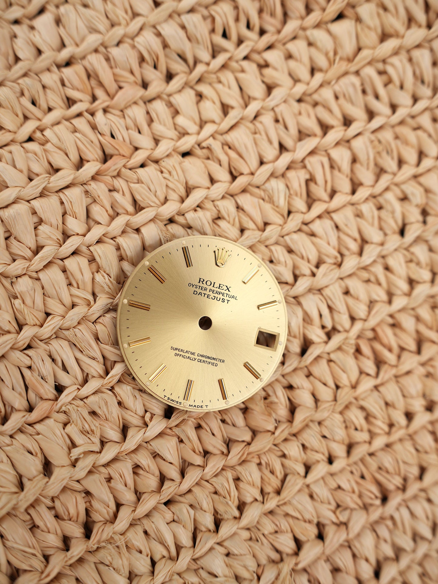 Rolex Zifferblatt Champagner für OP Datejust 31 mm Tritium