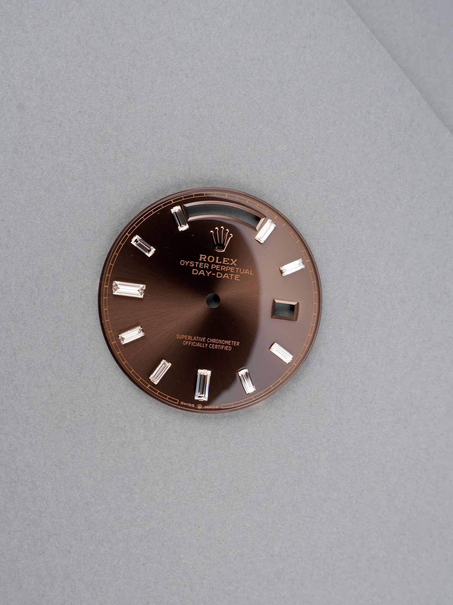 Rolex Brown Baguette Diamond Dial for Day-Date 40 Ref. 228235