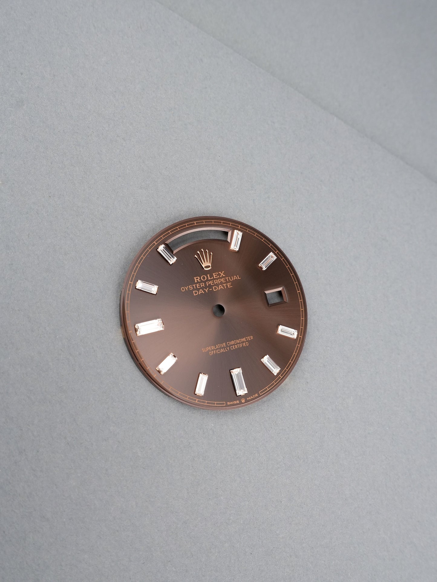 Rolex Brown Baguette Diamond Dial for Day-Date 40 Ref. 228235