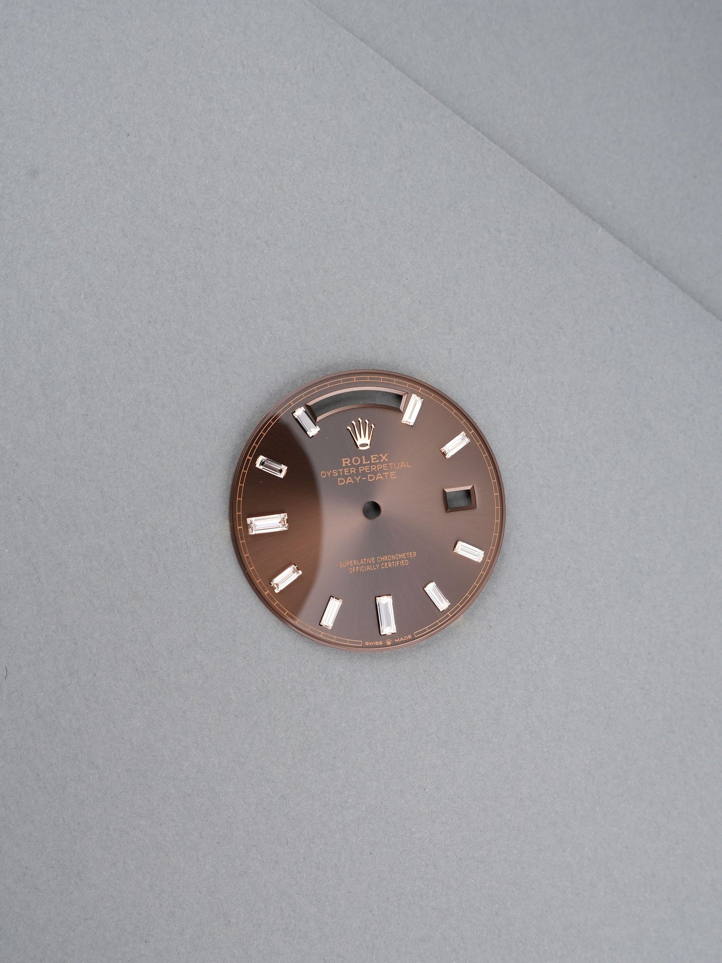 Rolex Brown Baguette Diamond Dial for Day-Date 40 Ref. 228235