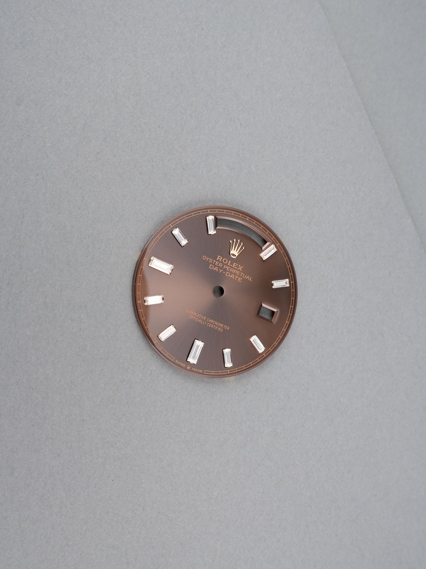 Rolex Brown Baguette Diamond Dial for Day-Date 40 Ref. 228235