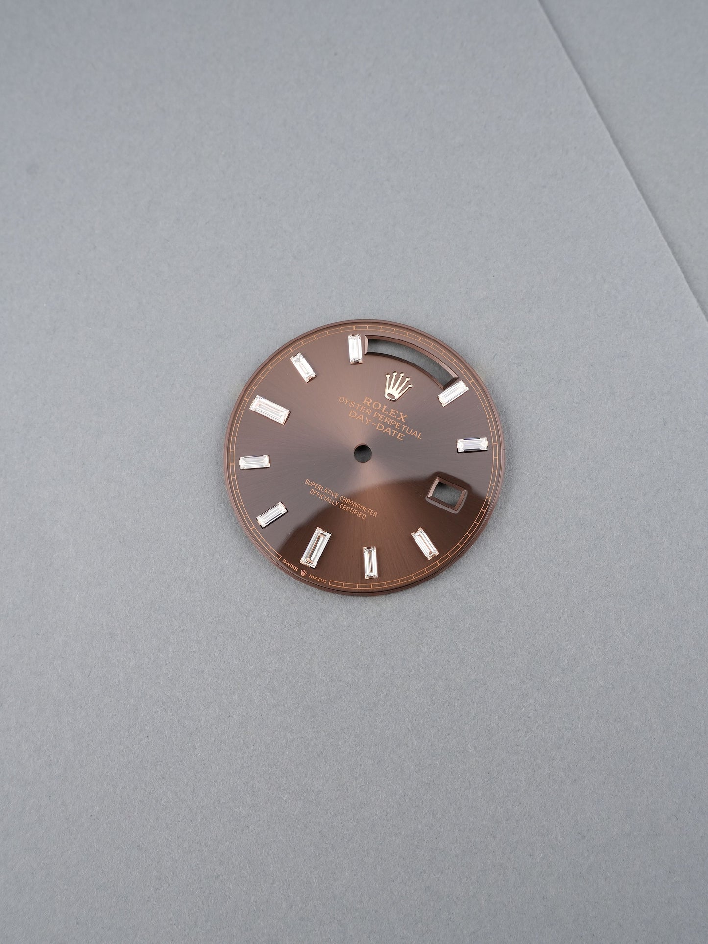Rolex Brown Baguette Diamond Dial for Day-Date 40 Ref. 228235