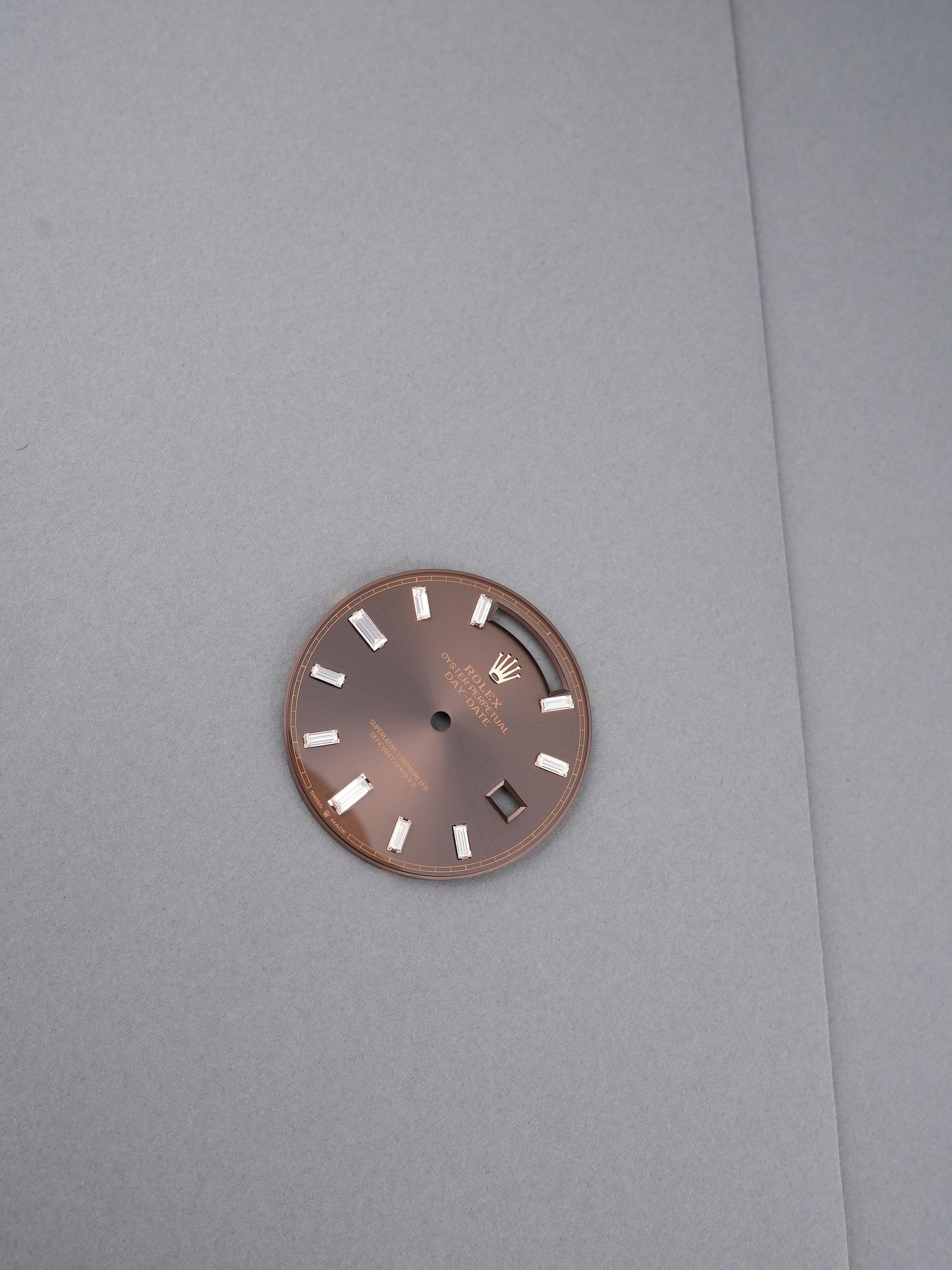 Rolex Brown Baguette Diamond Dial for Day-Date 40 Ref. 228235