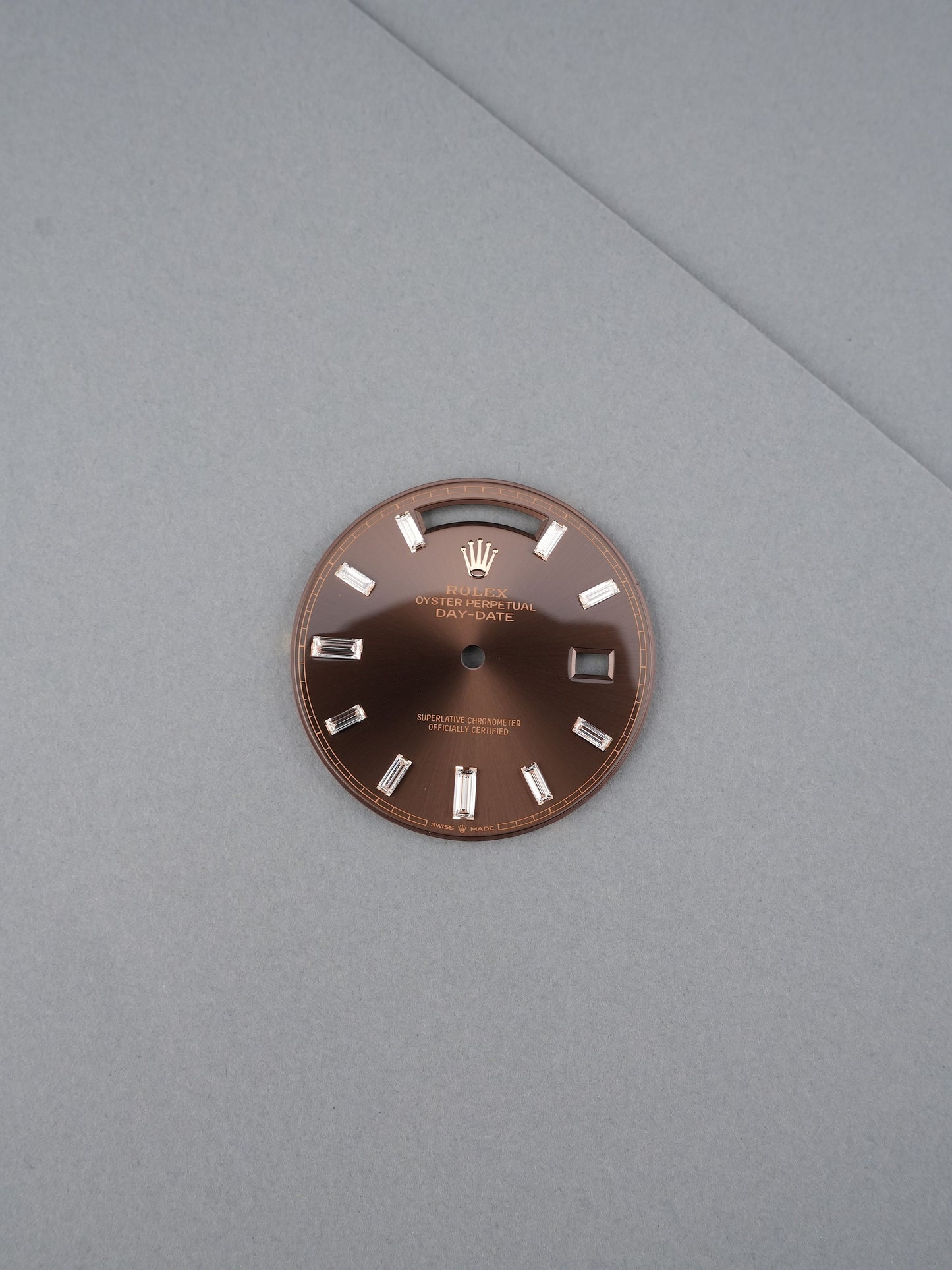 Rolex Brown Baguette Diamond Dial for Day-Date 40 Ref. 228235