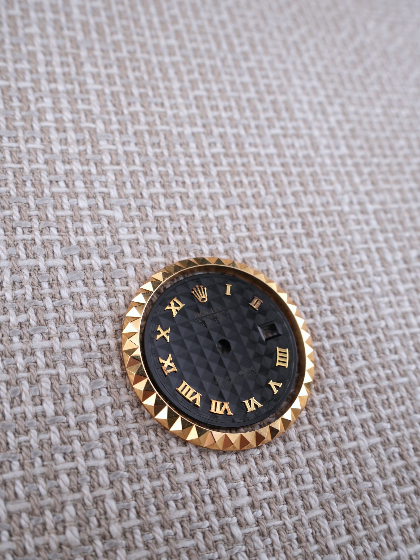Rolex Pyramid Zifferblatt & Lünette für Lady-Datejust 69173 | 69178 26 mm Gelbgold