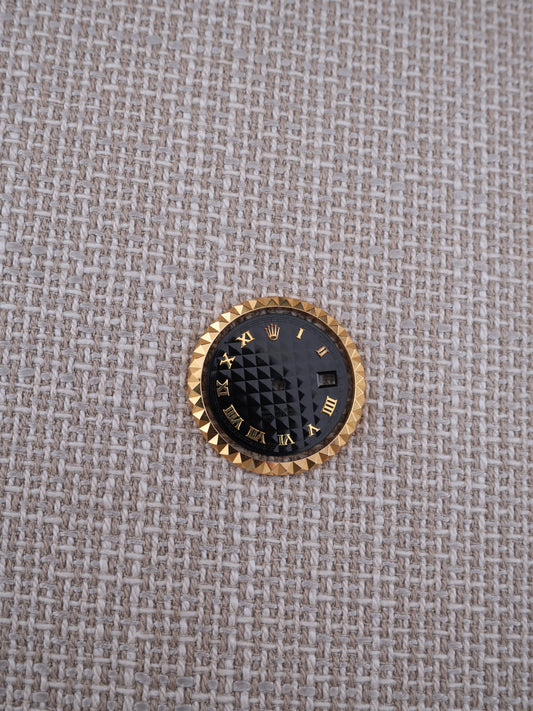 Rolex Pyramid Zifferblatt & Lünette für Lady-Datejust 69173 | 69178 26 mm Gelbgold