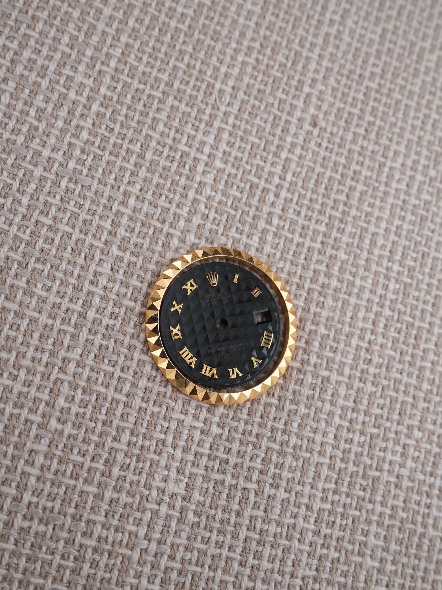 Rolex Pyramid Zifferblatt & Lünette für Lady-Datejust 69173 | 69178 26 mm Gelbgold