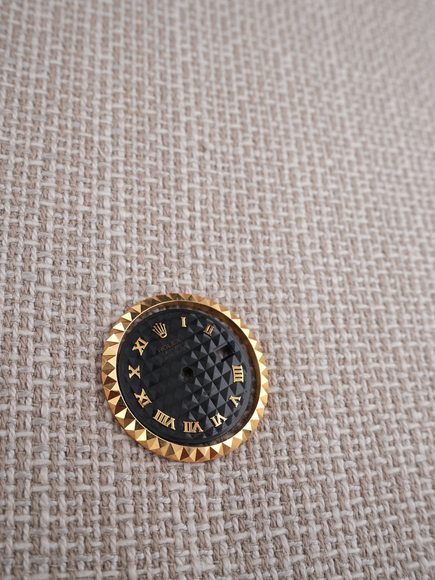 Rolex Pyramid Zifferblatt & Lünette für Lady-Datejust 69173 | 69178 26 mm Gelbgold
