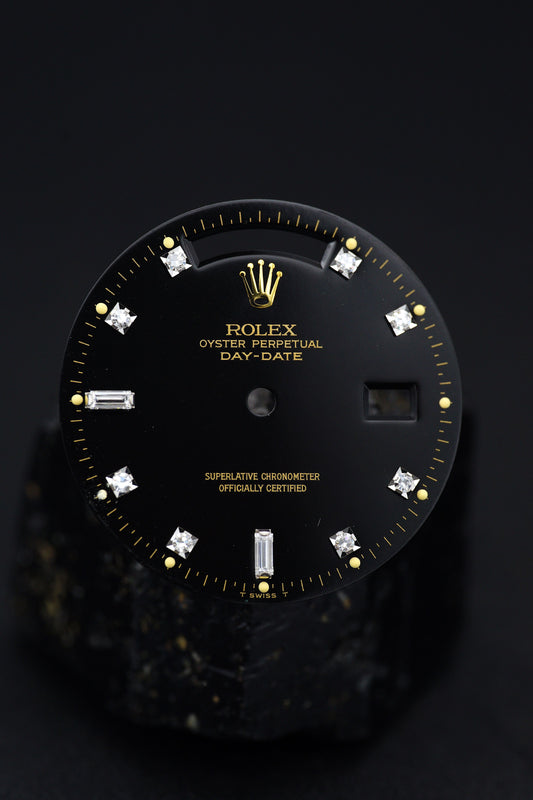 Rolex Schwarzes Diamant Zifferblatt ''Black Diamond Dial'' für Day-Date 36 mm 18038 | 18238 Tritium