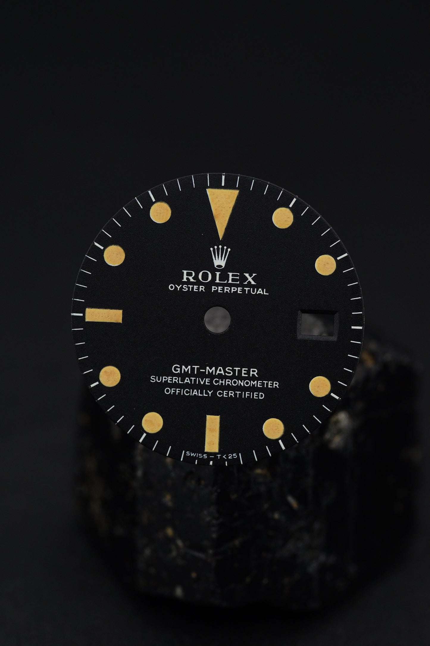 Rolex MKI "Long E" Dial Matt For GMT-Master 1675 Tritium Pumkin Patina