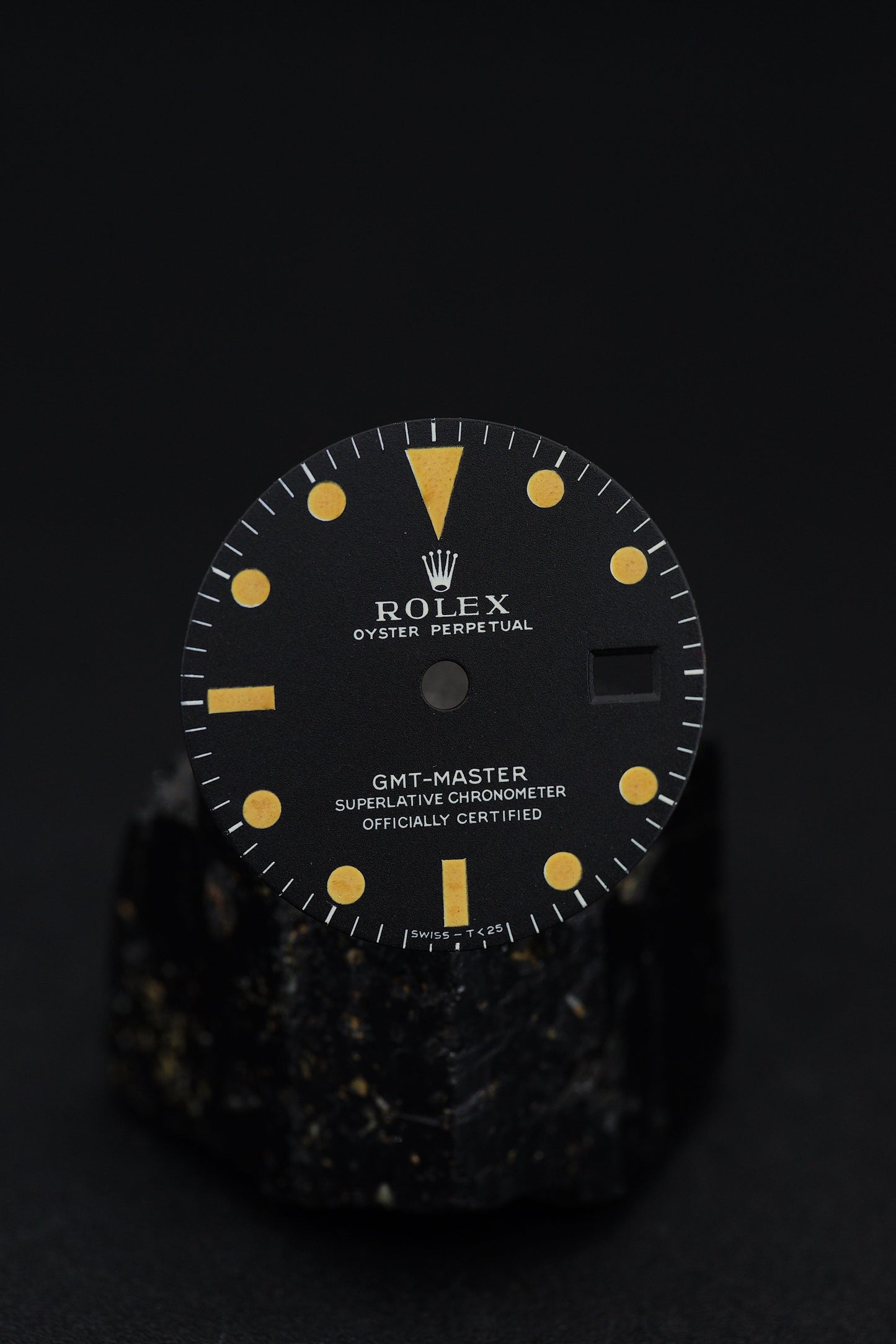 Rolex MKI "Long E" Dial Matt For GMT-Master 1675 Tritium Pumkin Patina