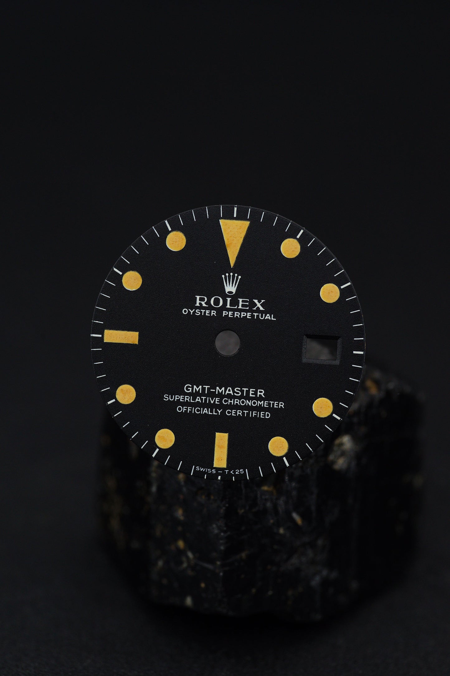 Rolex MKI "Long E" Dial Matt For GMT-Master 1675 Tritium Pumkin Patina