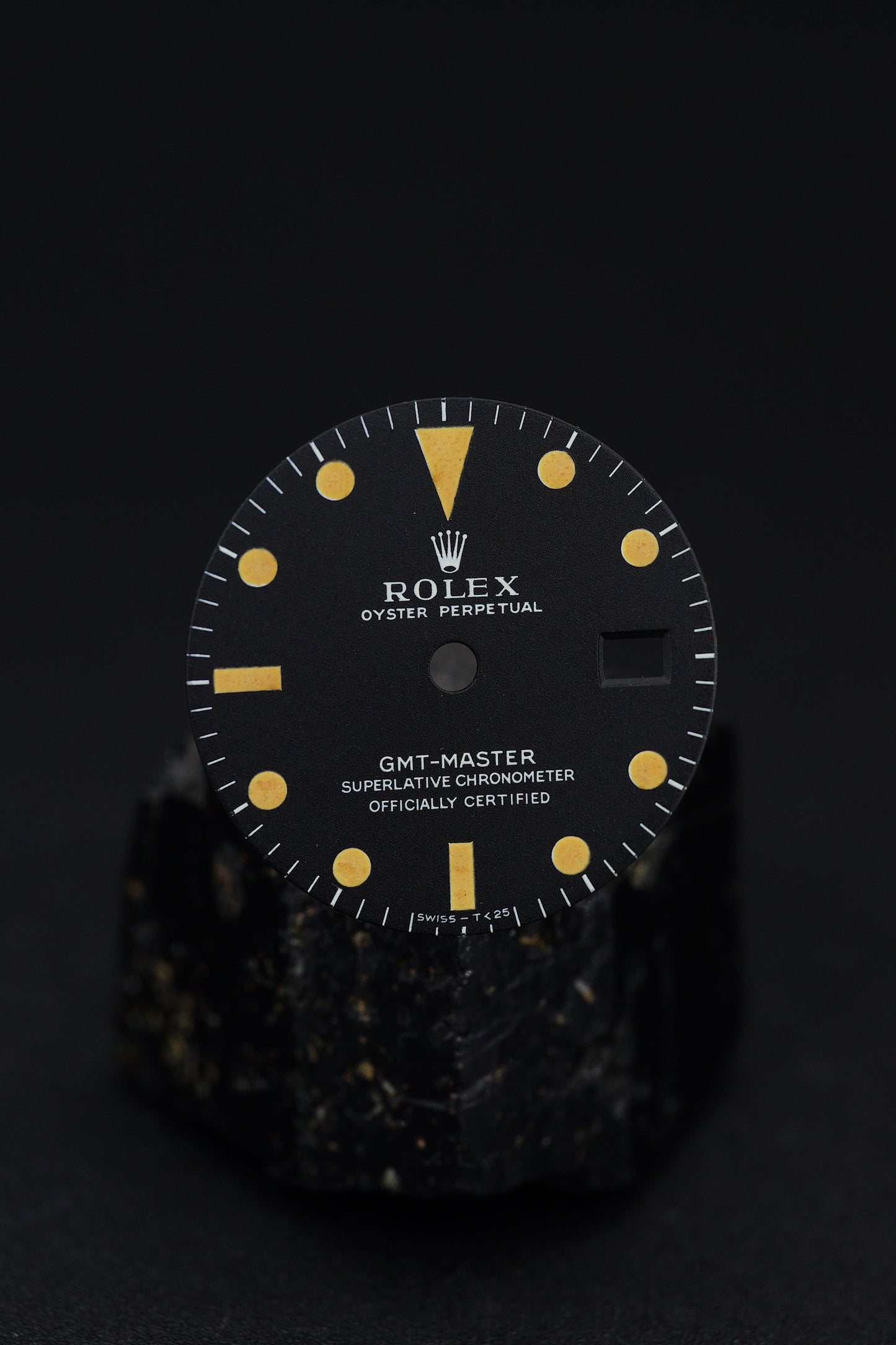 Rolex MKI "Long E" Zifferblatt Matt Für GMT-Master 1675 Tritium Pumkin Patina