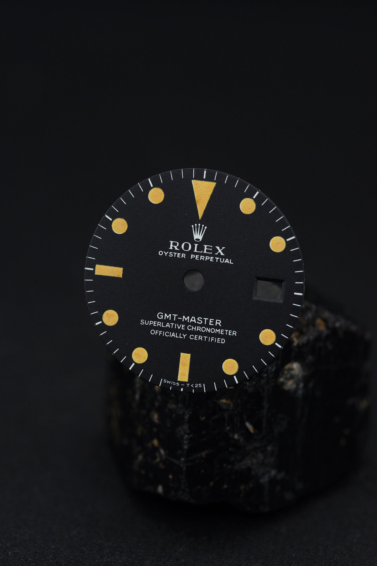 Rolex MKI "Long E" Dial Matt For GMT-Master 1675 Tritium Pumkin Patina