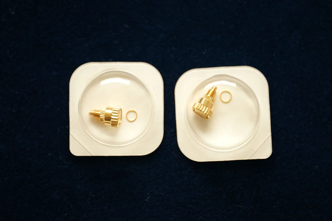 Rolex NOS Yellow Gold Pusher 512-8-G1 for Daytona 116508 | 116518 | 116528 in Blister