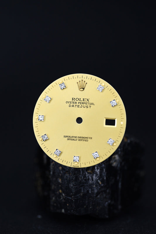 Rolex Zifferblatt „Diamond Dial“ gold  für Datejust 36 mm 16013 | 16018 | 16233 | 16238 Tritium