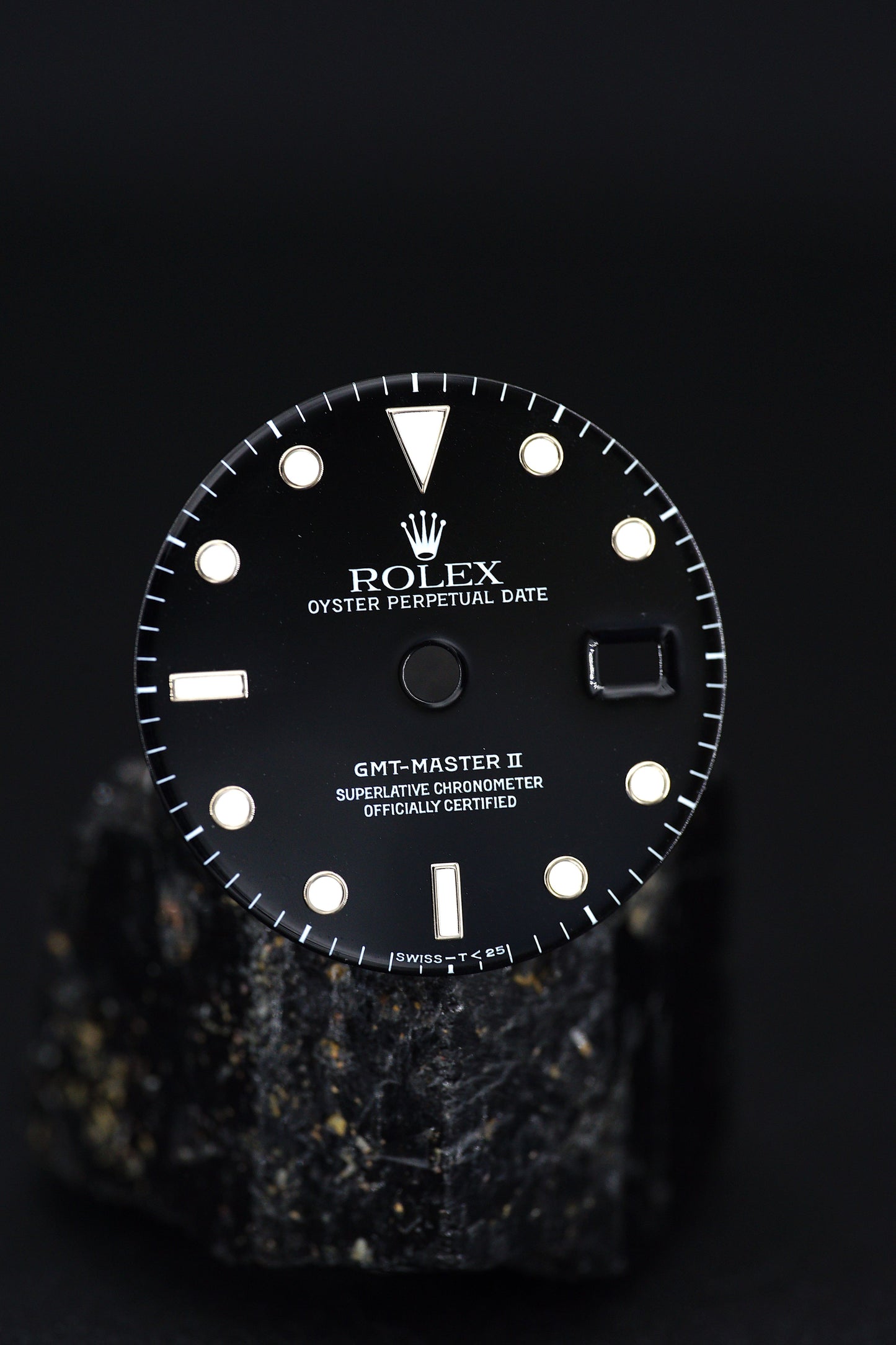 Rolex schwarzes Zifferblatt für GMT-Master 16710 Tritium